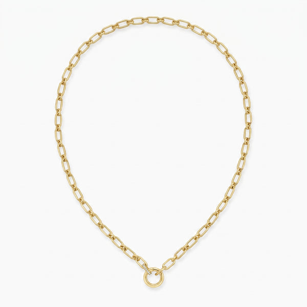 L'Anneau de Provence, 14K Gold Diamond Charm Necklace
