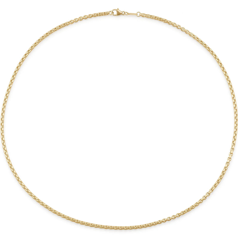 L'Ombre des Tuileries, White Gold Box Chain Necklace