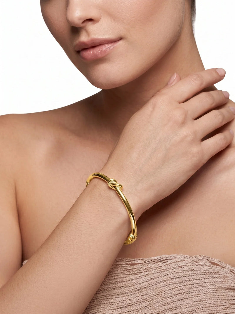 Reflet de Biarritz, Gold Vermeil Entwined Link Bangle