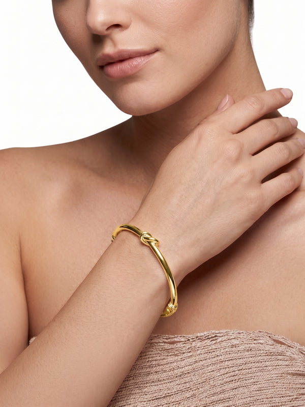 Reflet de Biarritz, Gold Vermeil Entwined Link Bangle