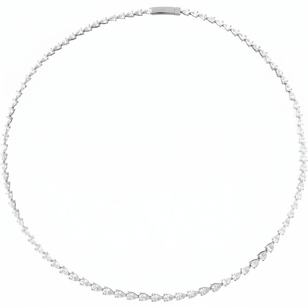 Étincelle de Biarritz, Diamond Pear Tennis Necklace