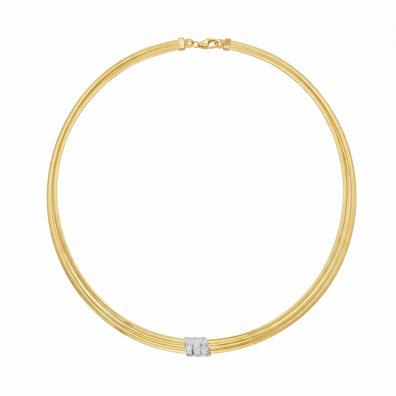 Diamonds Triple-Row Necklace (17")