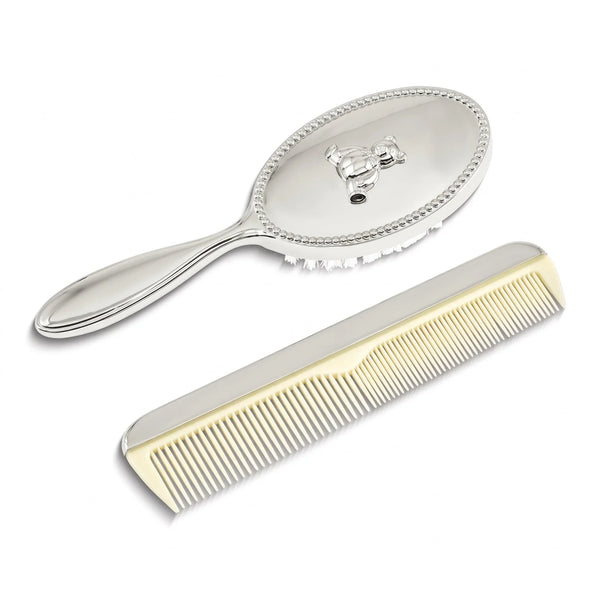 Argent de Montmartre, Sterling Silver Baby Comb and Brush Set