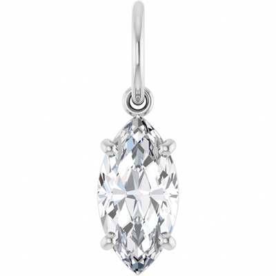 Lab-Grown Diamond Marquise Charm Pendant