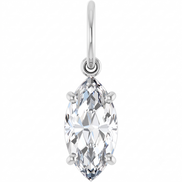 Lab-Grown Diamond Marquise Charm Pendant
