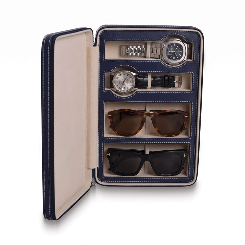L'Étui de Versailles, Royal Blue Leather Travel Case