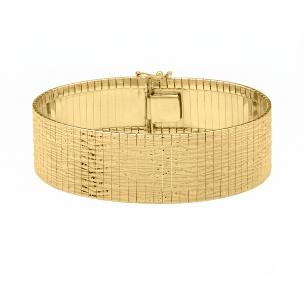 Glacé du Mont-Blanc, 14K Yellow Gold Diamond-Cut Bracelet