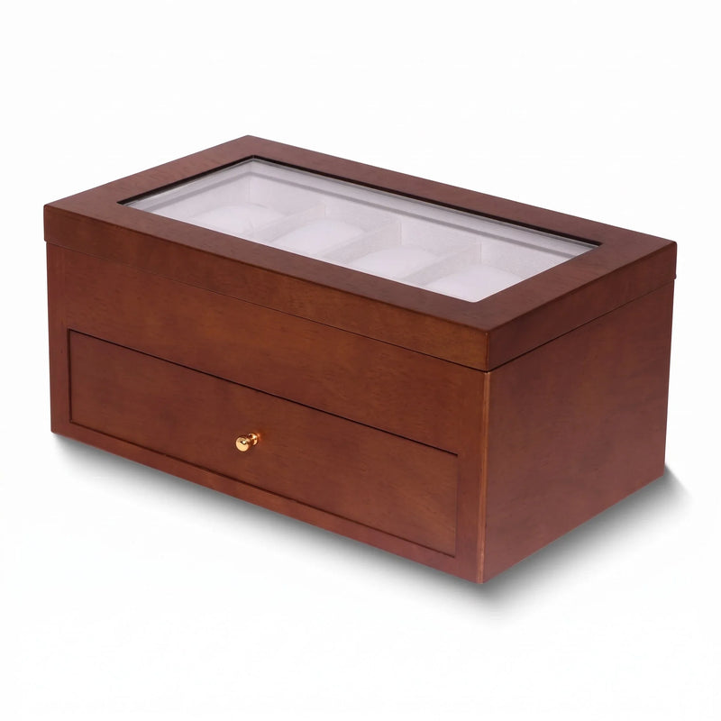 L'Éclat de Loire, Cherry Wood Watch & Jewelry Box