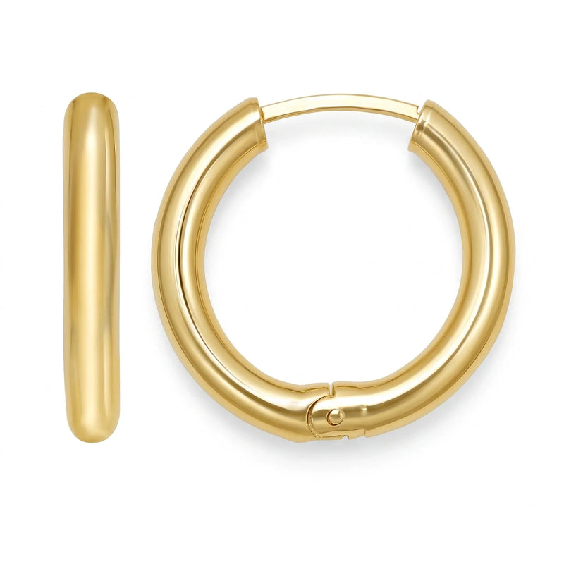 Rayon de Versailles, 14K Gold Smooth Hoop Earrings