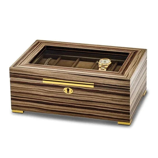 L'Éclat de Biarritz, Wood & Brass Watch Display Case