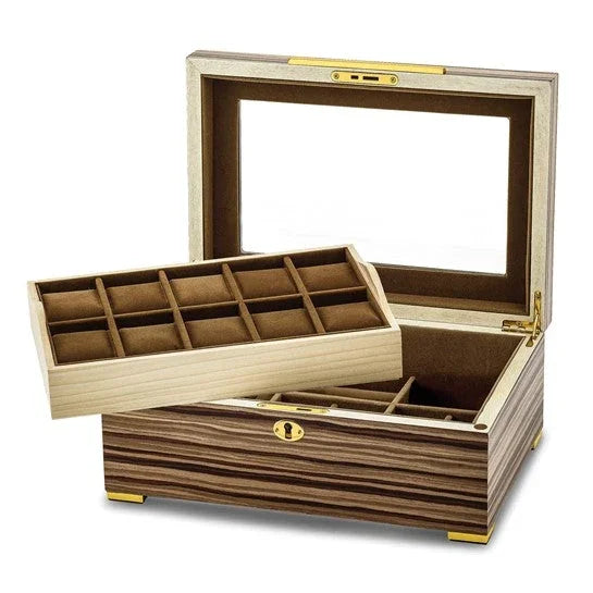 L'Éclat de Biarritz, Wood & Brass Watch Display Case