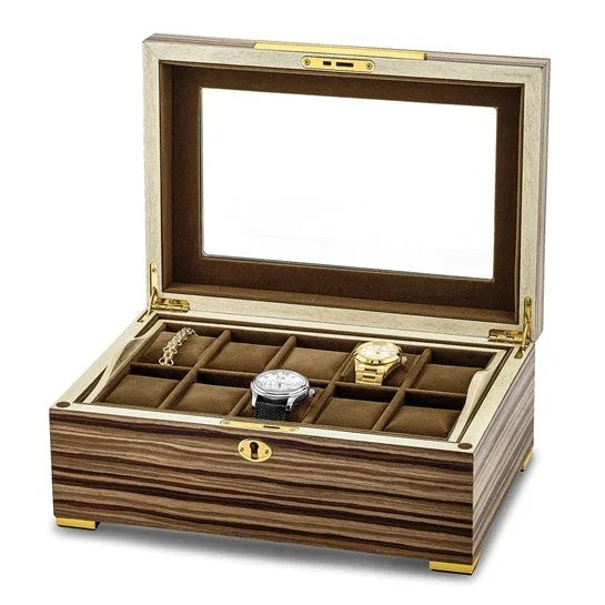 L'Éclat de Biarritz, Wood & Brass Watch Display Case