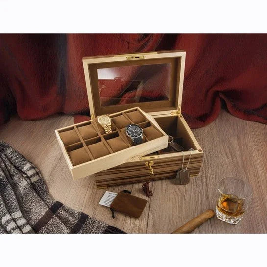 L'Éclat de Biarritz, Wood & Brass Watch Display Case