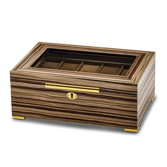 L'Éclat de Biarritz, Wood & Brass Watch Display Case