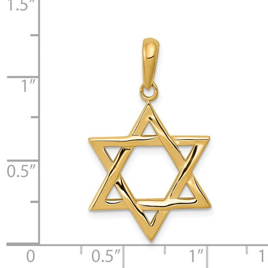 L'Etoile, Medium Yellow Gold Star of David Pendant