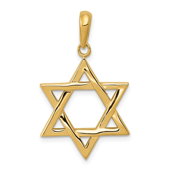 L'Etoile, Medium Yellow Gold Star of David Pendant