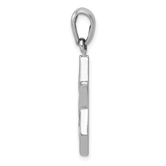 L'Etoile, Medium White Gold Star of David Pendant