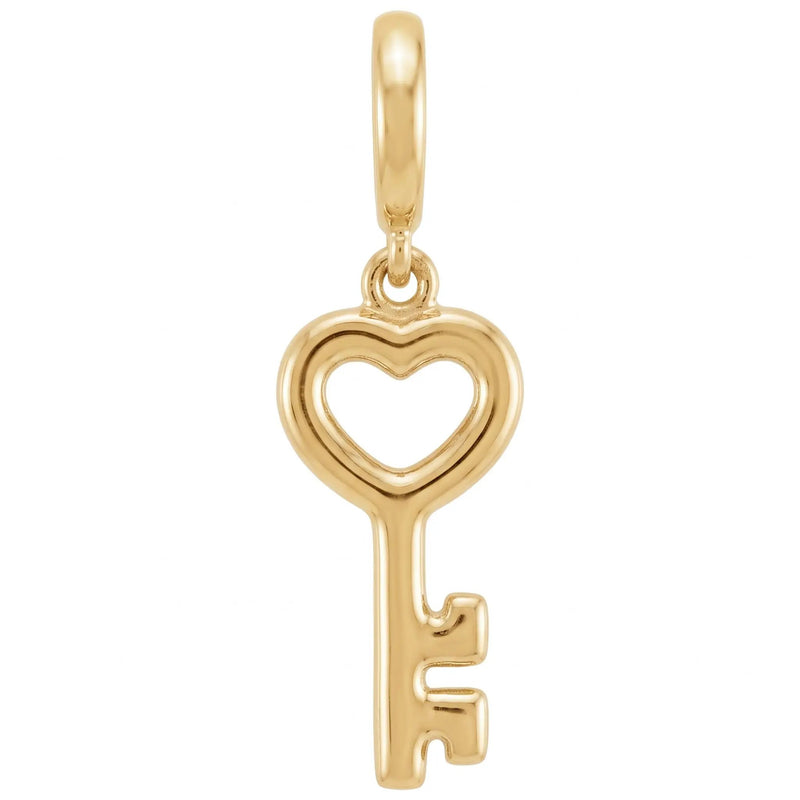 La Clé de Mon Coeur, Gold Heart Key Charm
