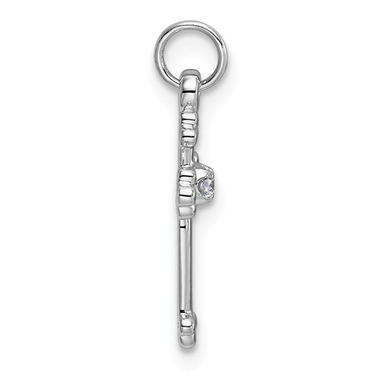 La Petite Croix, White Gold Small Cross Pendant