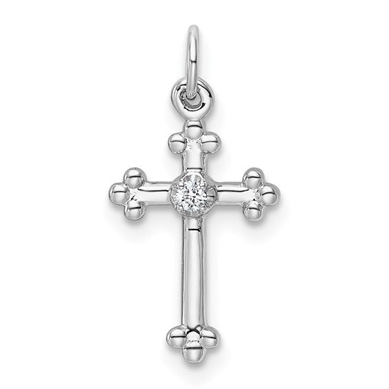 La Petite Croix, White Gold Small Cross Pendant