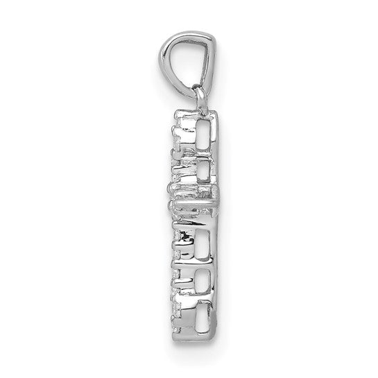 La Petite Merveilleuse, White Gold Diamond Cross Pendant