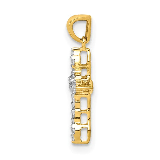 La Petite Merveilleuse, Yellow Gold Diamond Cross Pendant