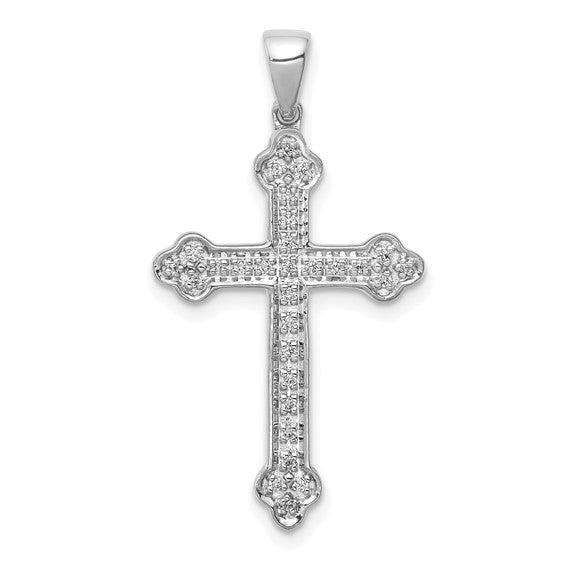 Les Diamants, White Gold Diamond Cross Pendant