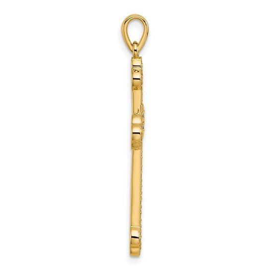 Le Sacré, Yellow Gold Diamond Cross Pendant