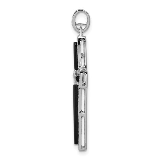 L'Homme Croyant, Diamond & Onyx Cross Pendant
