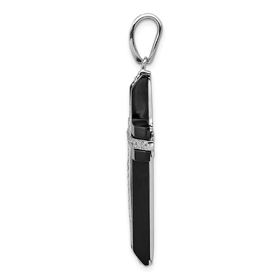 La Croix au Masculin, Diamond & Onyx Cross Pendant
