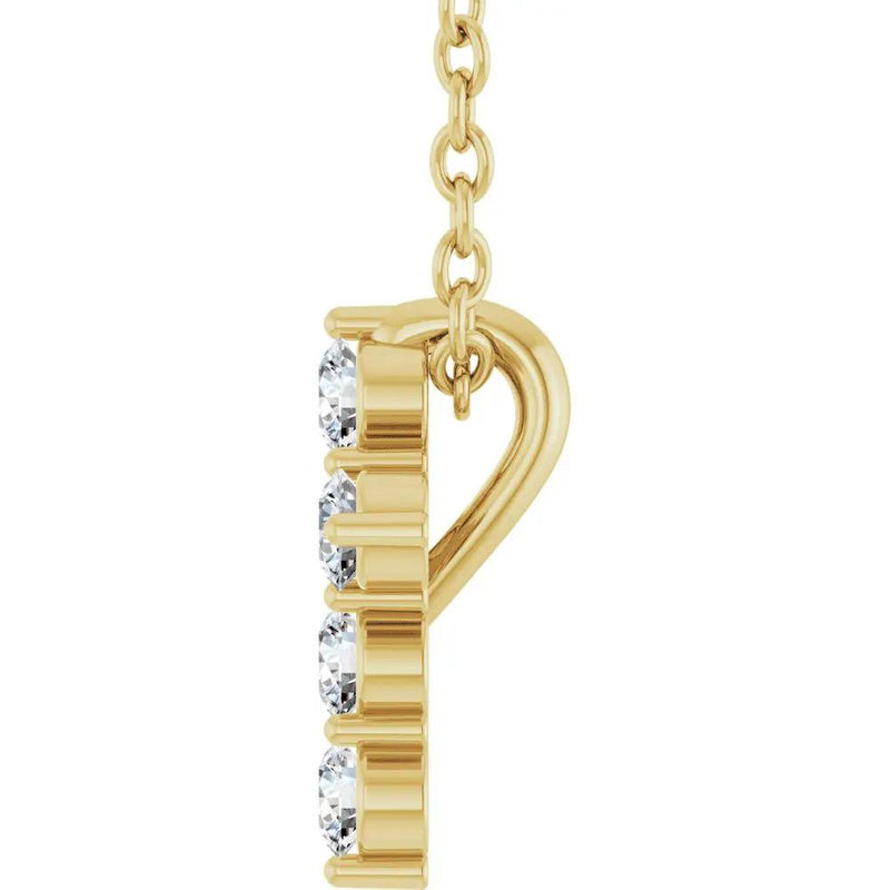 Rayon Divin du Mont-Saint-Michel, Diamond Cross Necklace