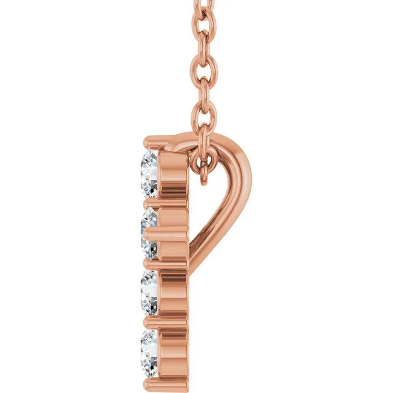 Rayon Divin du Mont-Saint-Michel, Diamond Cross Necklace