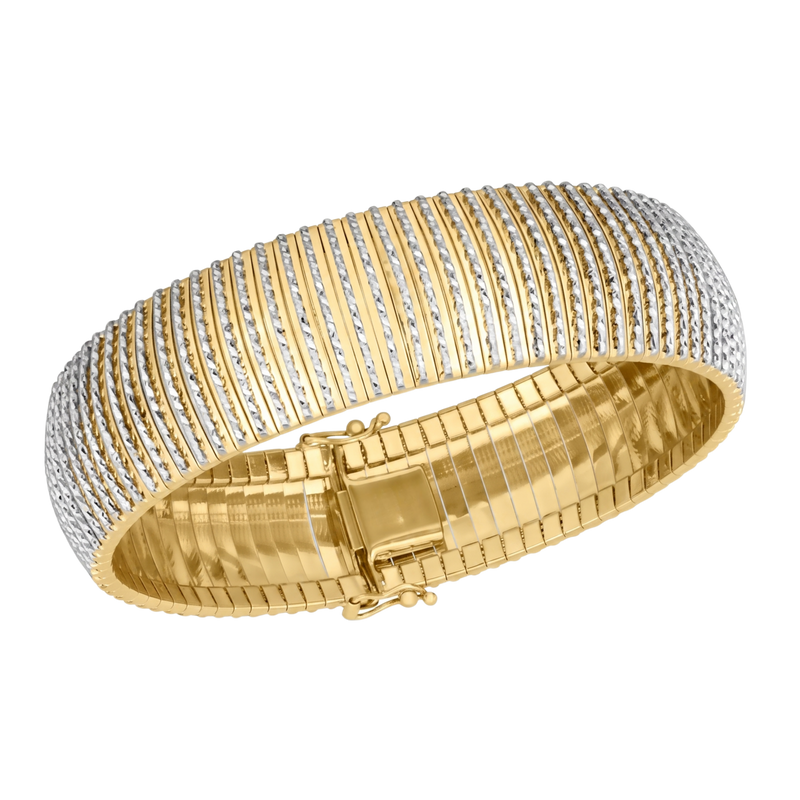 Bold Diamanté Flexible Bracelet, 14K Yellow Gold