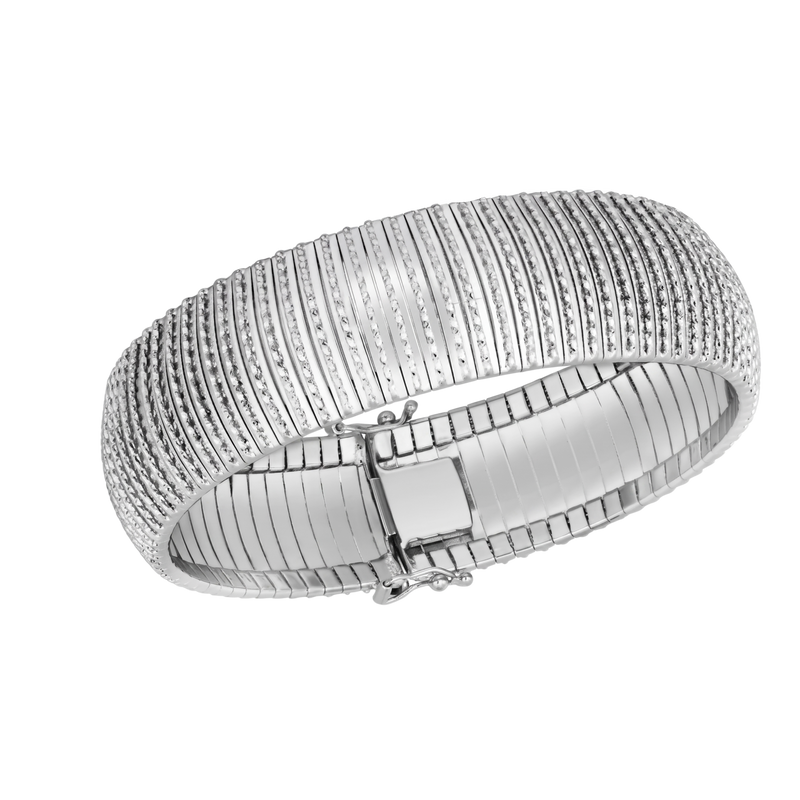 Bold Diamanté Flexible Bracelet, 14K White Gold