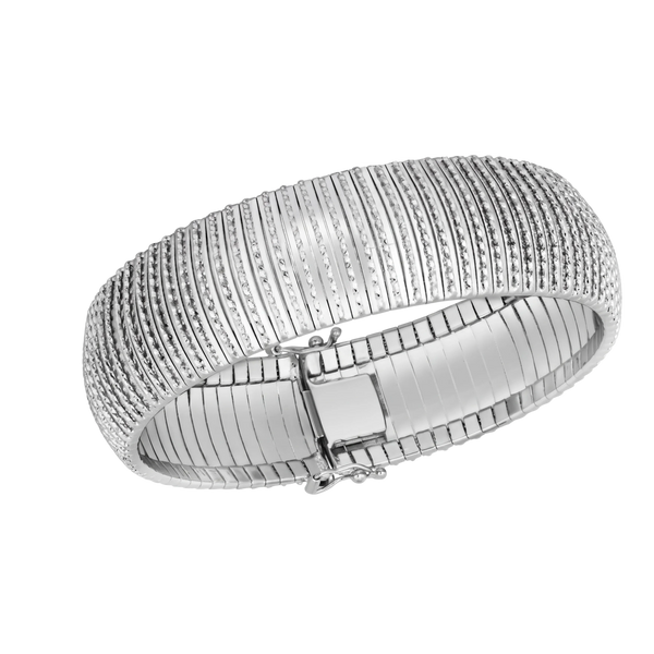 Éclat de Versailles, White Gold Diamond-Cut Textured Bracelet