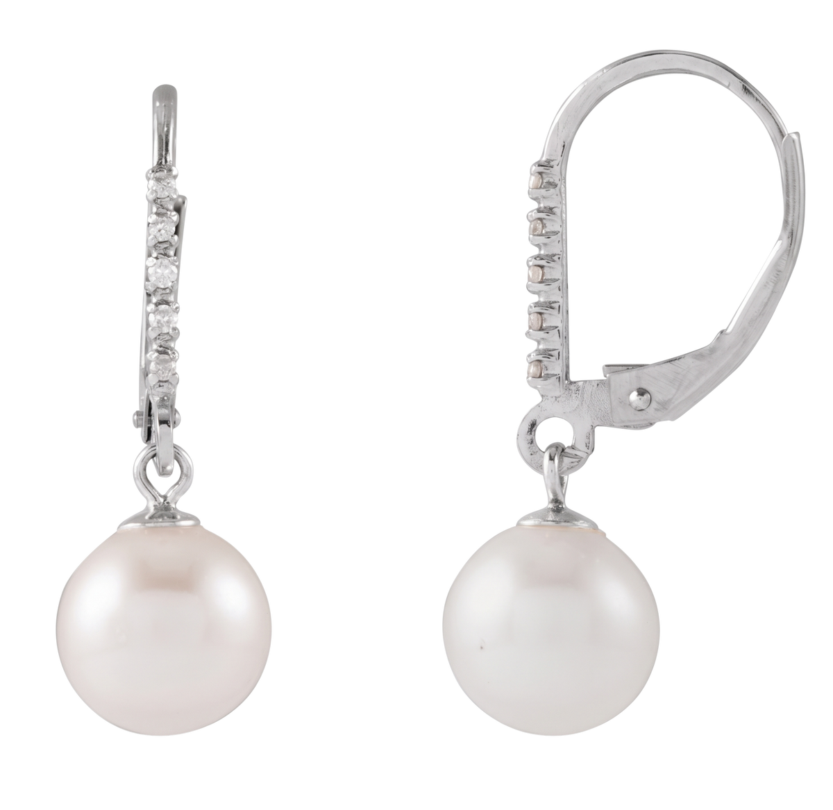 Rosée de Montmartre, Pearl & Diamond Drop Earrings