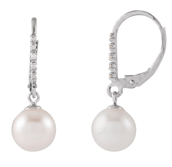 Rosée de Montmartre, Pearl & Diamond Drop Earrings