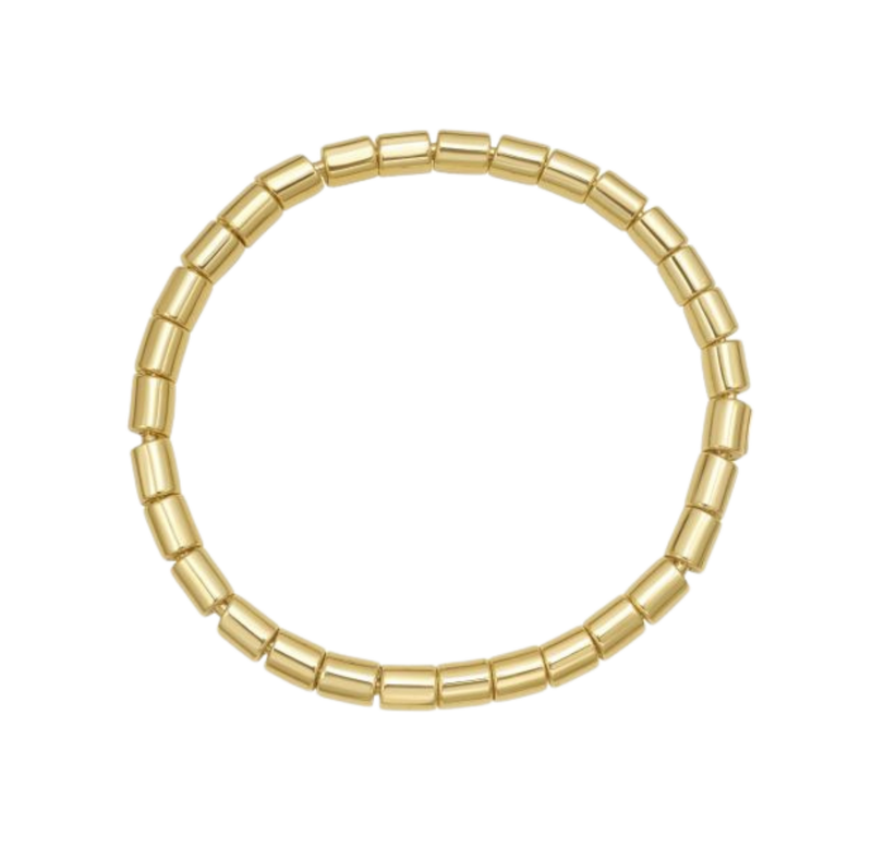 Velours de Saint-Germain, Yellow Gold Barrel Bead Bracelet