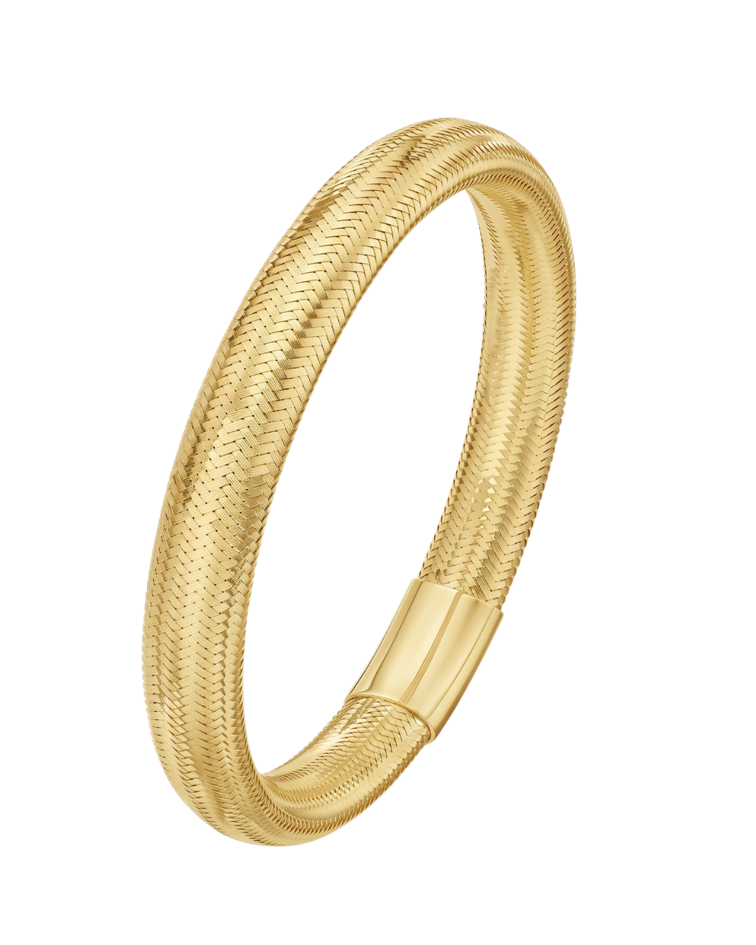Entrelacs du Louvre, Gold Flexible Woven Wire Bangle