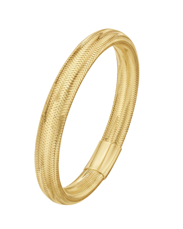 Entrelacs du Louvre, Gold Flexible Woven Wire Bangle
