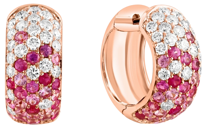 Le Jardin de Soie, Pink Sapphire earrings