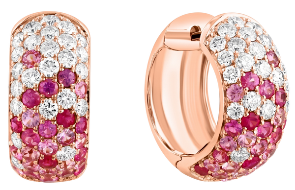 Le Jardin de Soie, Pink Sapphire earrings