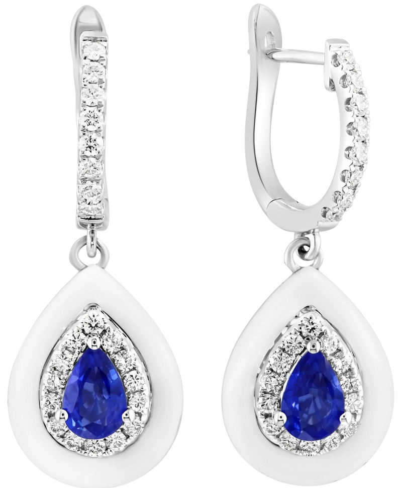 Goutte de Pluie, Sapphire & Diamonds Earrings