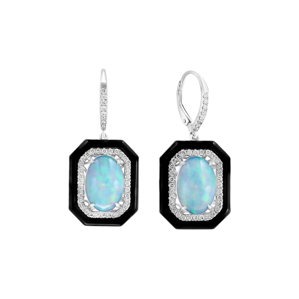 Miroir de Versailles, Opal & Diamonds Earrings