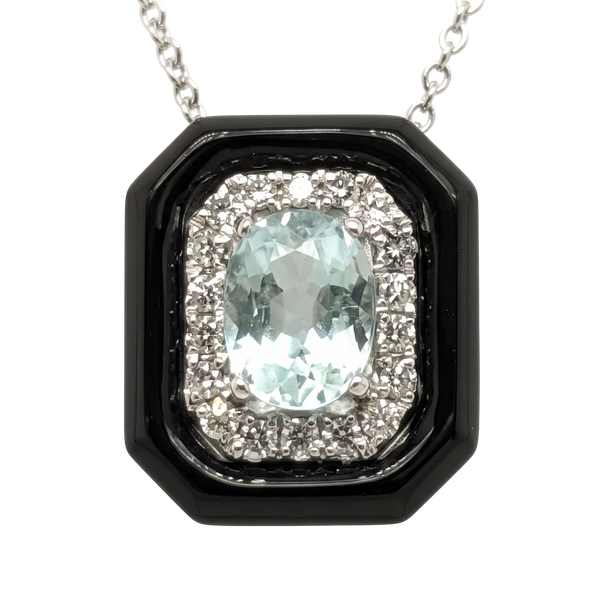 Bourgeon Necklace, Paraiba & Diamonds Necklace