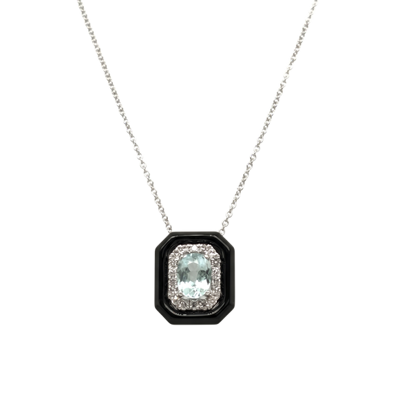 Bourgeon Necklace, Paraiba & Diamonds Necklace