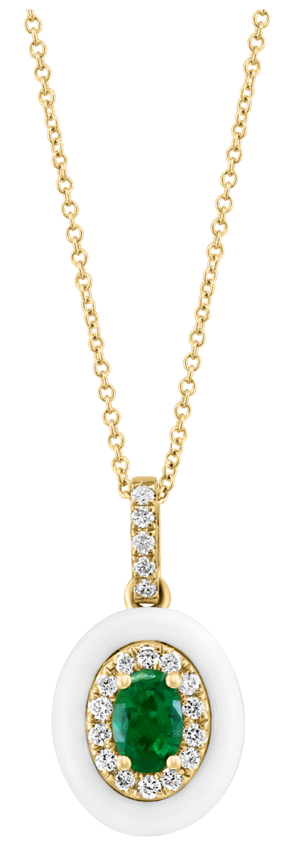 Bocage Parisien, Emerald & Diamonds Necklace