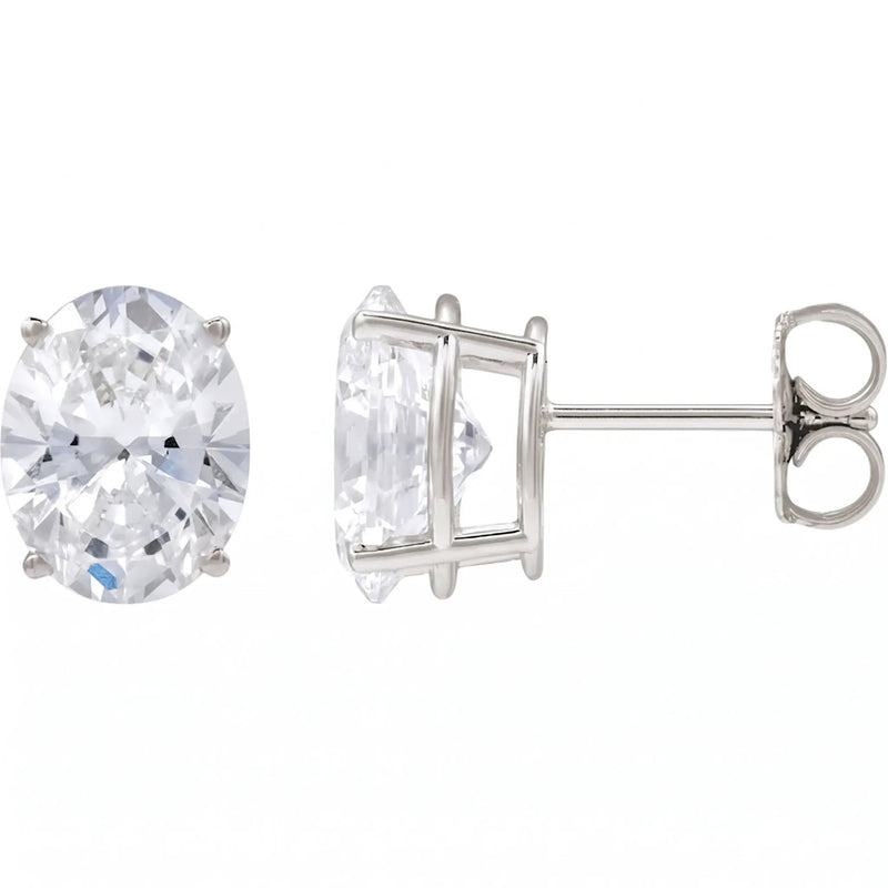 Les Etoiles de Madeleine, 5 CTW Oval Diamonds Earrings Studs
