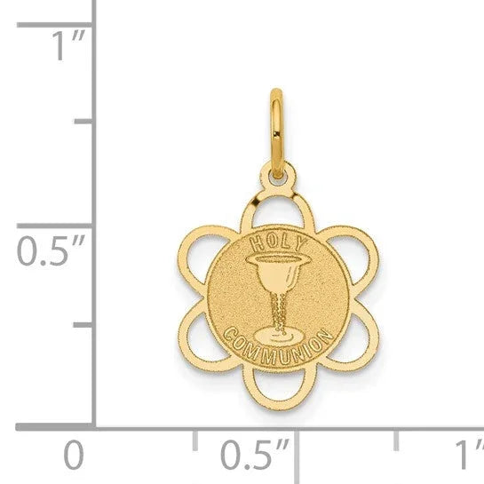 La Grâce de Sacré-Cœur, 14K Gold Holy Communion Pendant