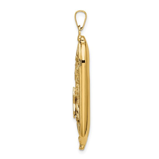 Mezuzah with Blue & White Enameled Star of David Pendant